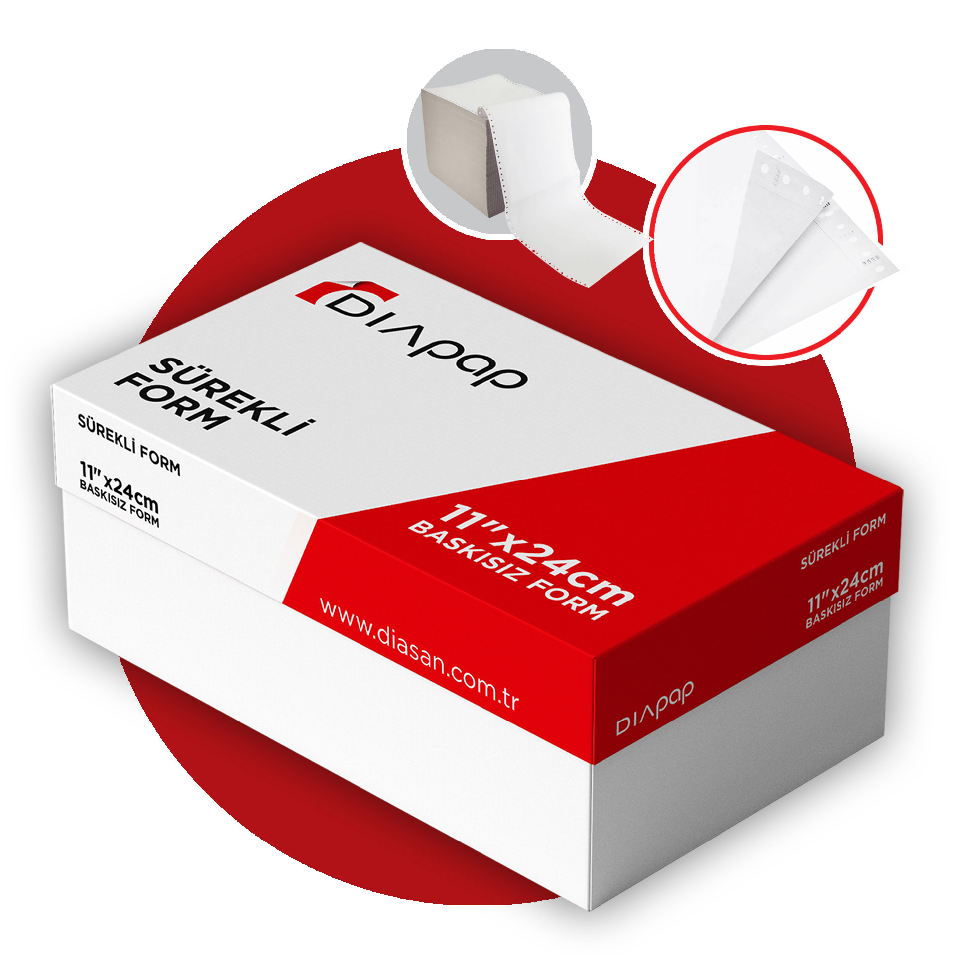 Continuous Form / Computer Printing Paper 11''x24cm 1 Copy